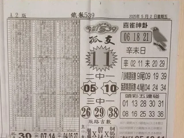 2025年05月02日-喜雀神掛539小黃單